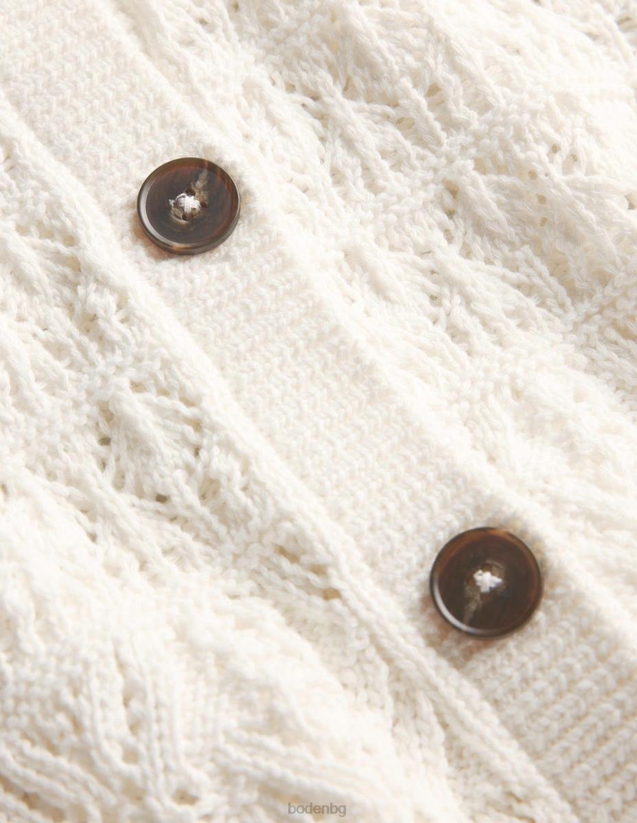 облекло Boden жилетка с кръгло деколте топла слонова кост Жени LL682106