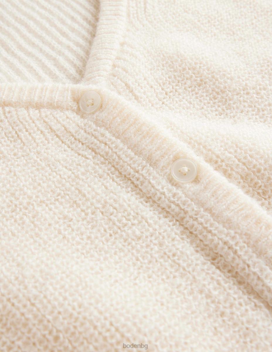 облекло Boden пухкава съкратена жилетка топла слонова кост Жени LL682107