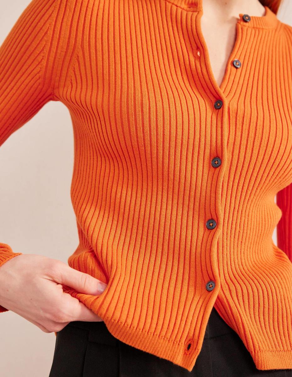 облекло Boden жилетка с оребрени детайли кумкуат Жени LL682121