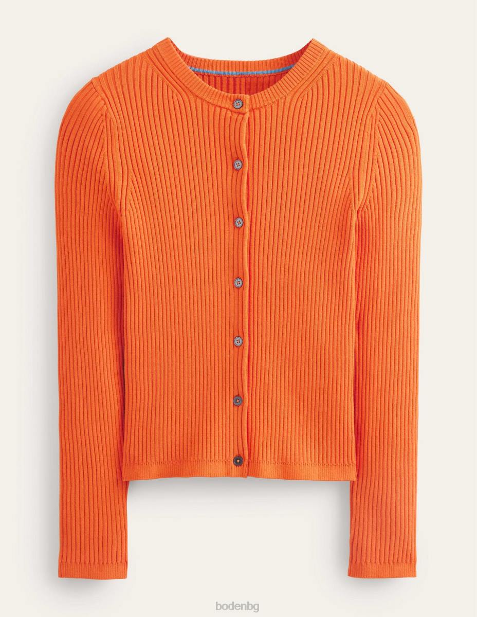 облекло Boden жилетка с оребрени детайли кумкуат Жени LL682121