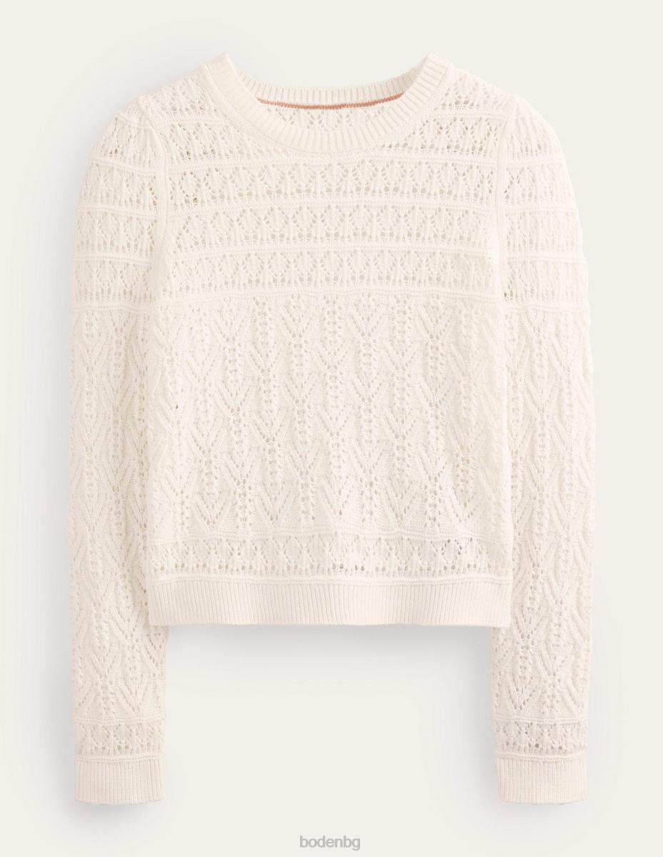 облекло Boden памучен пуансон топла слонова кост Жени LL682131