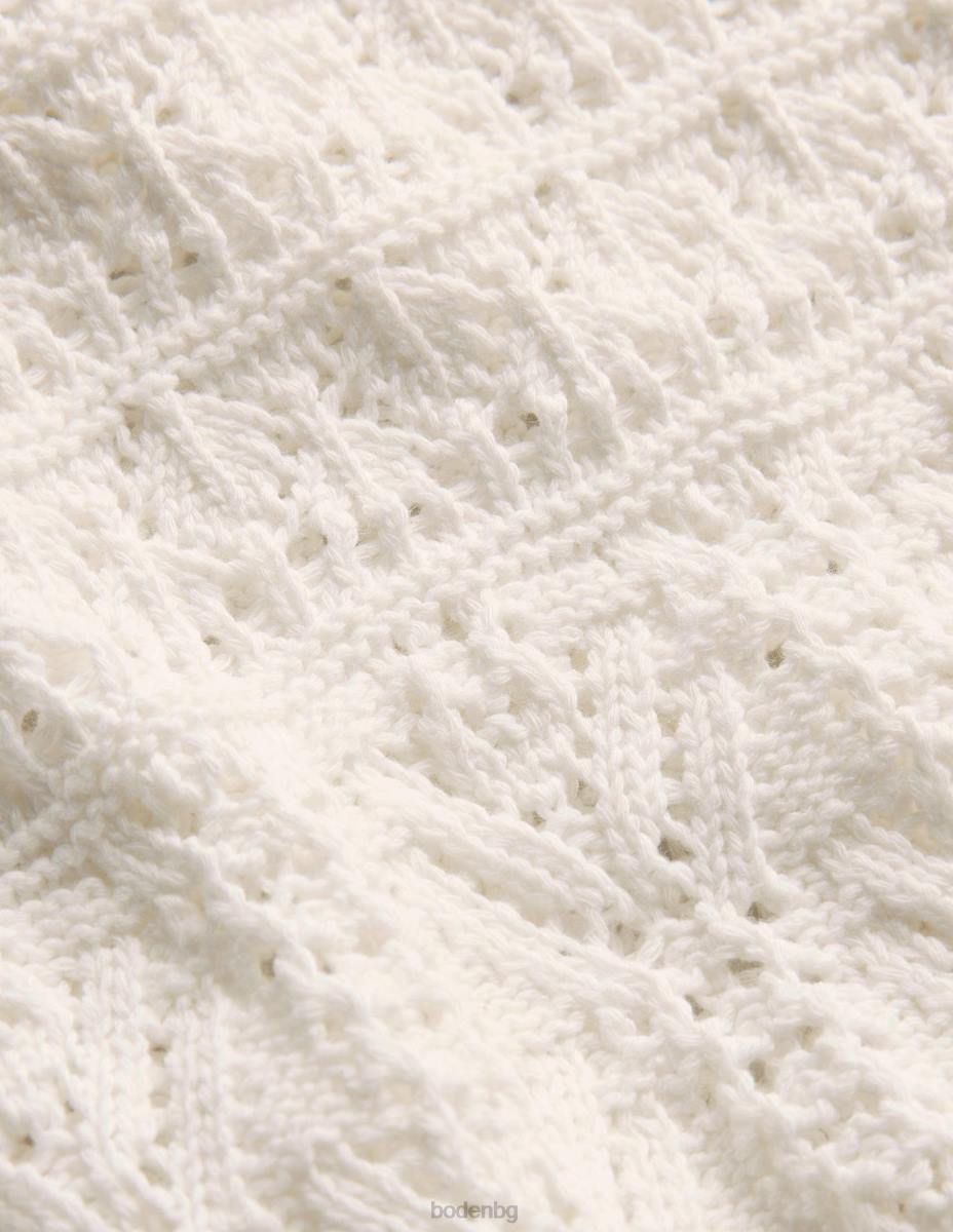 облекло Boden памучен пуансон топла слонова кост Жени LL682131