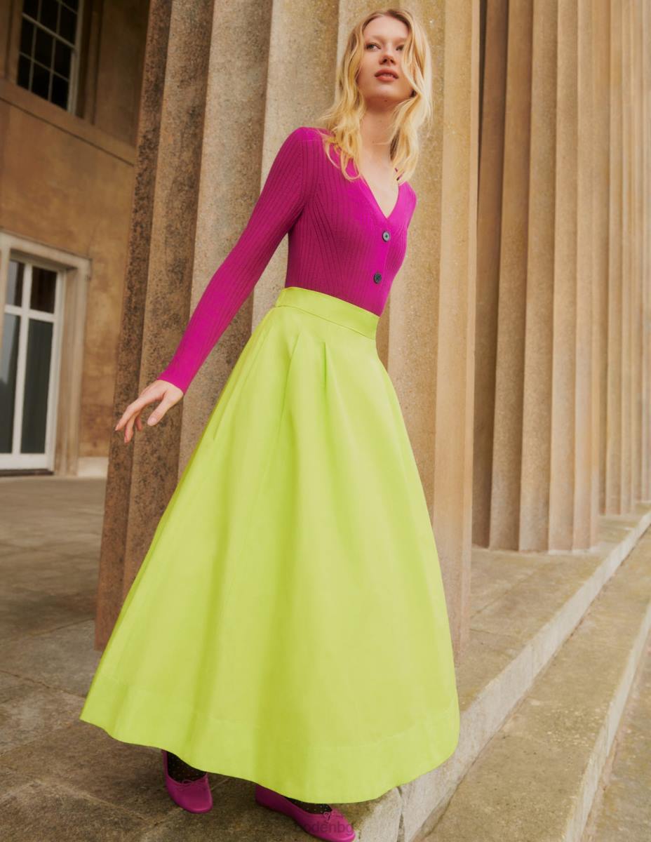 облекло Boden мериносова изрязана рипсена жилетка розово виолетово Жени LL682133