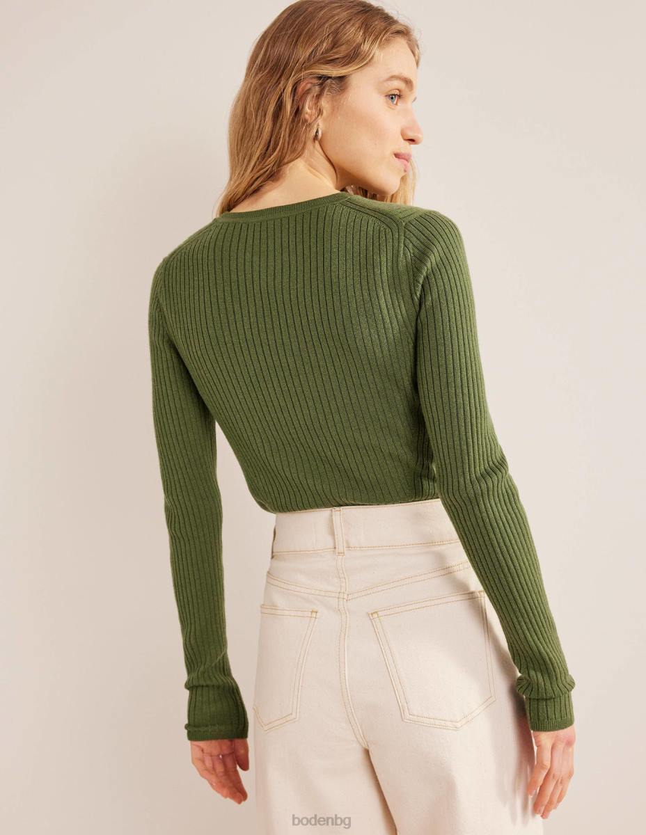 облекло Boden оребрен мериносов пуловер парк рейнджър Жени LL682213