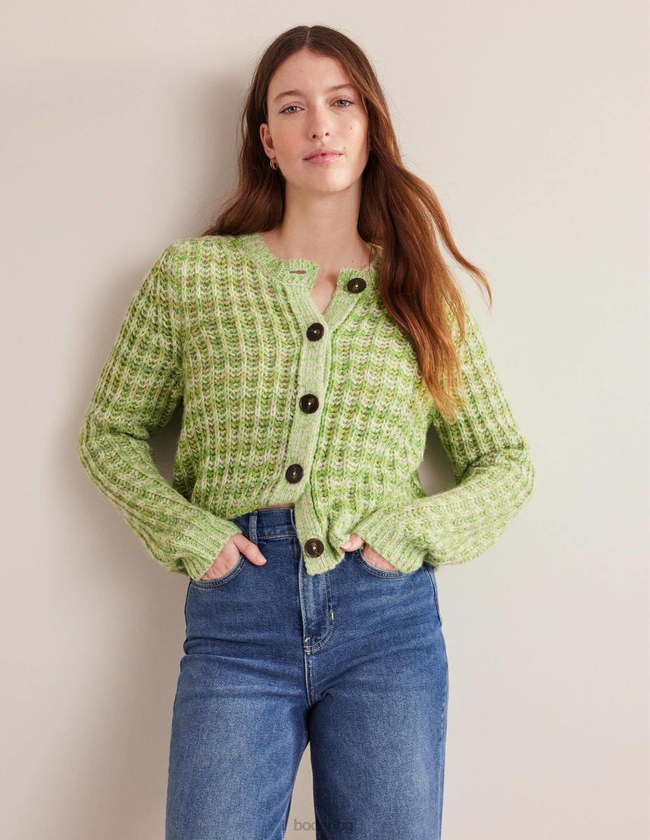 облекло Boden пухкава жилетка с широки ребра зелен мергел Жени LL682442