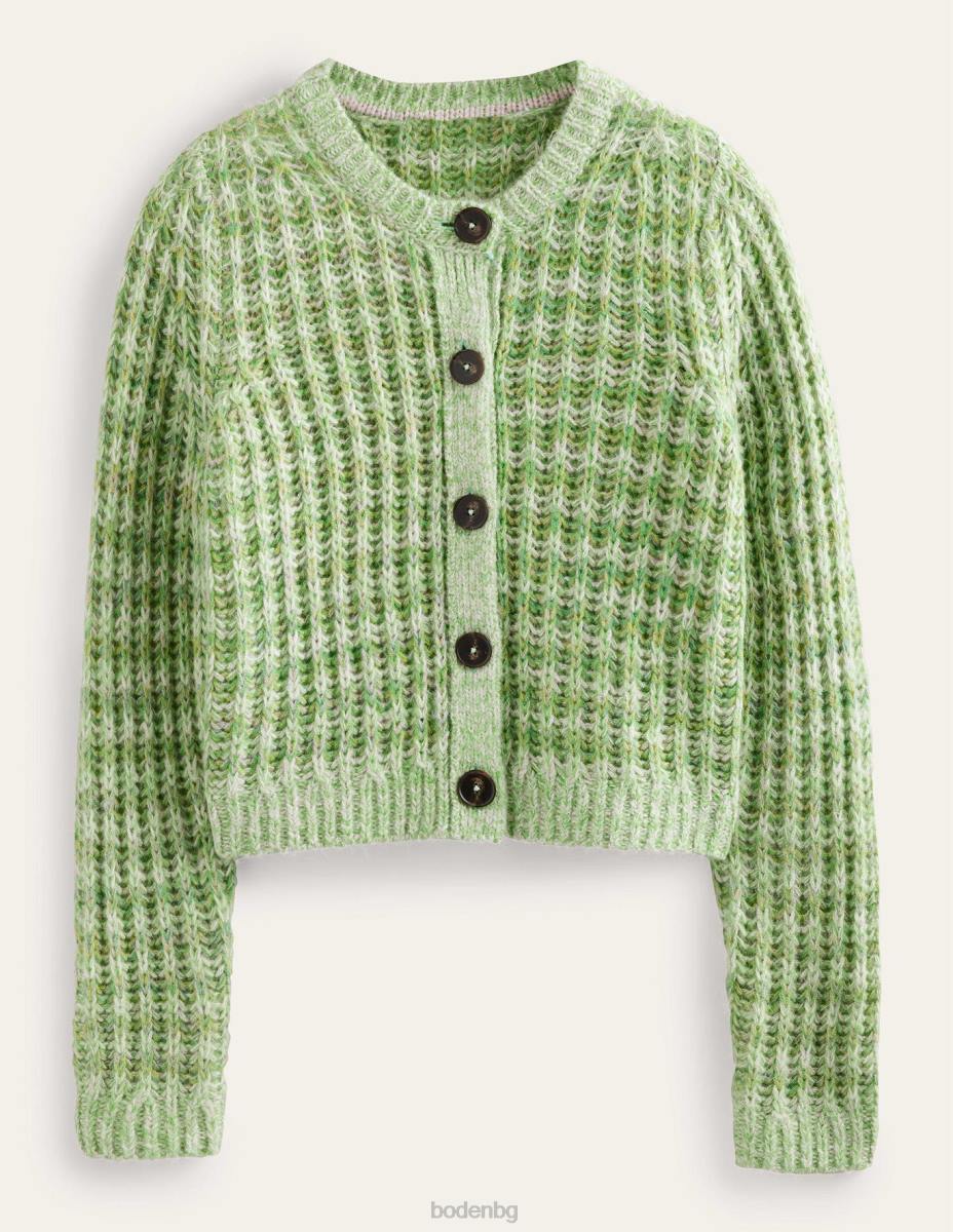 облекло Boden пухкава жилетка с широки ребра зелен мергел Жени LL682442