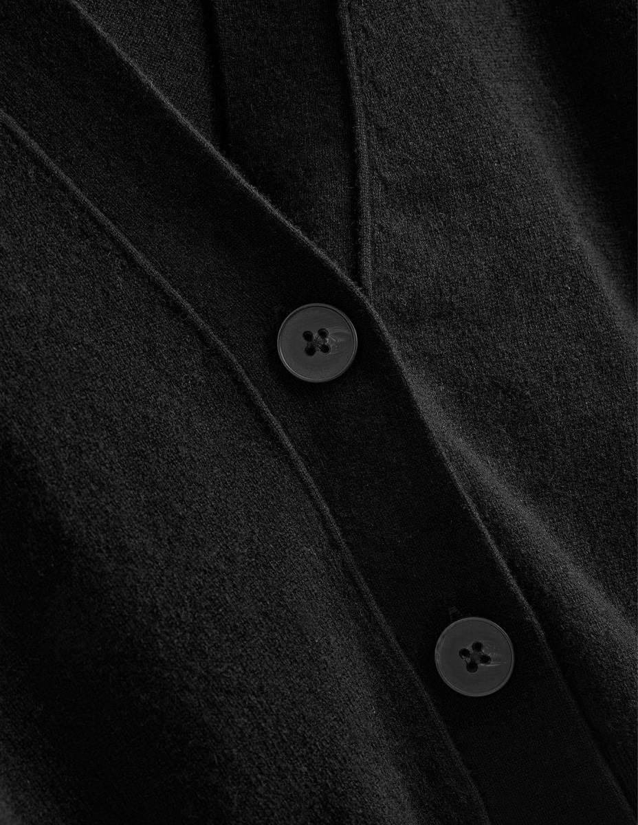 облекло Boden изрязана жилетка от кашмир черен Жени LL682466