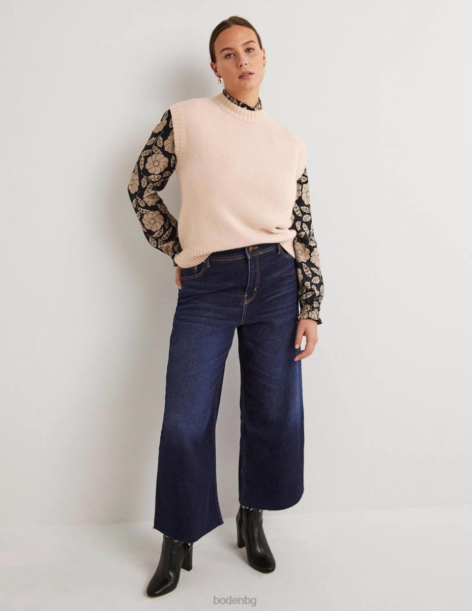 облекло Boden масивен кашмирен потник с кръгло деколте въже Жени LL682474