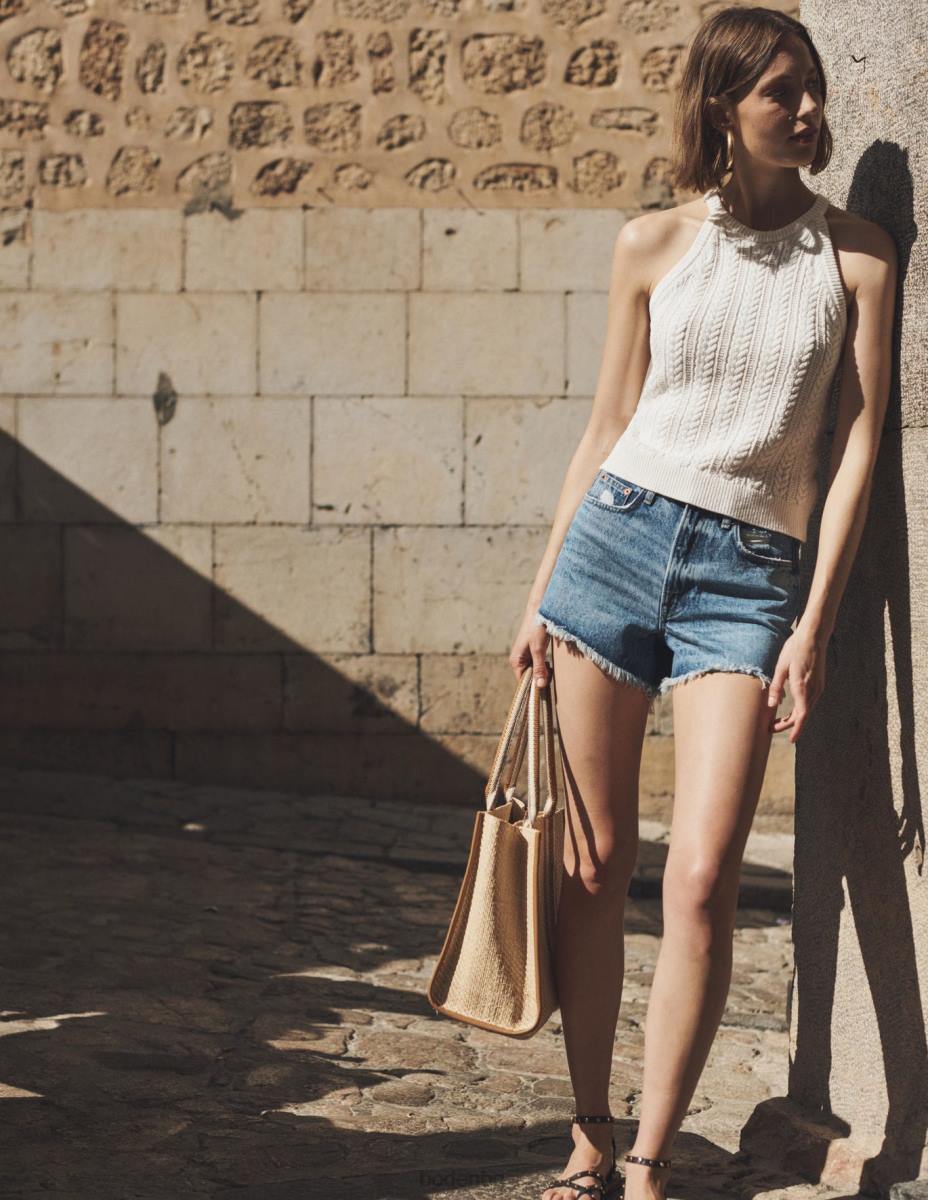 облекло Boden бод плетен резервоар топла слонова кост Жени LL68616