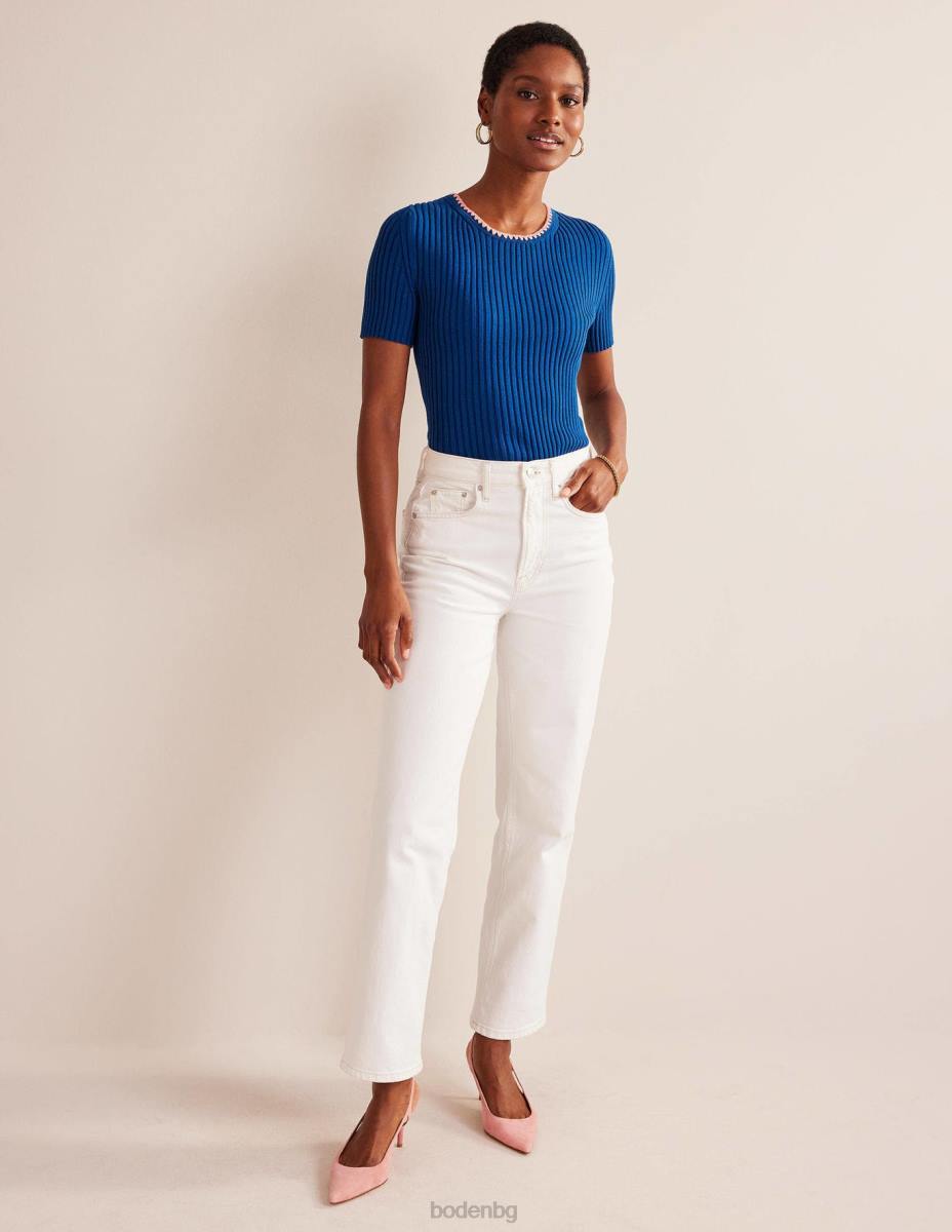 облекло Boden плетена тениска с плетени на една кука сапфир Жени LL68622