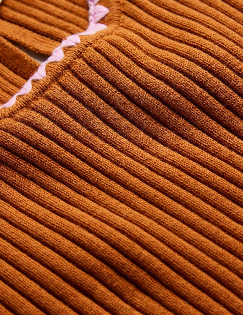 облекло Boden плетена тениска с плетени на една кука тиква Жени LL68628