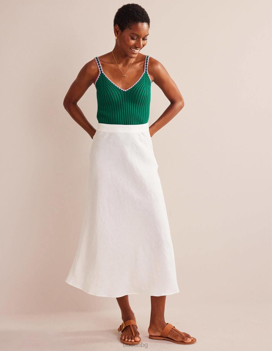 облекло Boden плетена жилетка за плетене на една кука ярък изумруд Жени LL68630