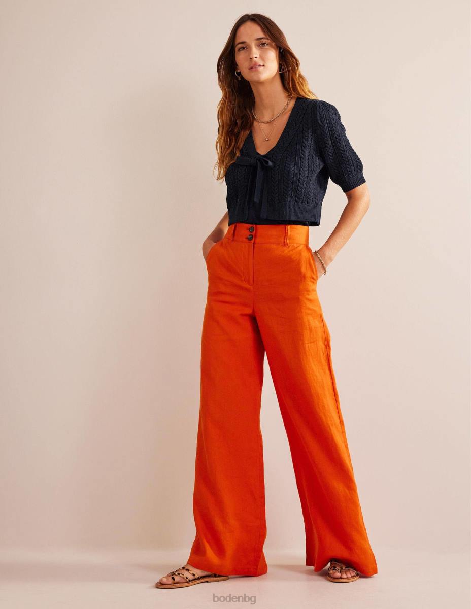 облекло Boden съкратена жилетка с лък военноморски флот Жени LL68632