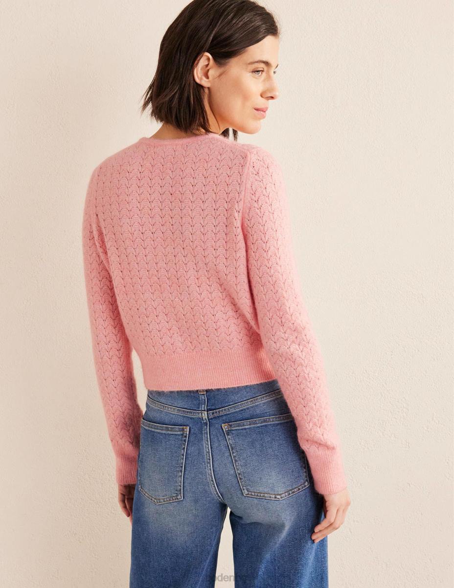 облекло Boden жилетка с дълъг ръкав Pointelle георгина розова Жени LL681267