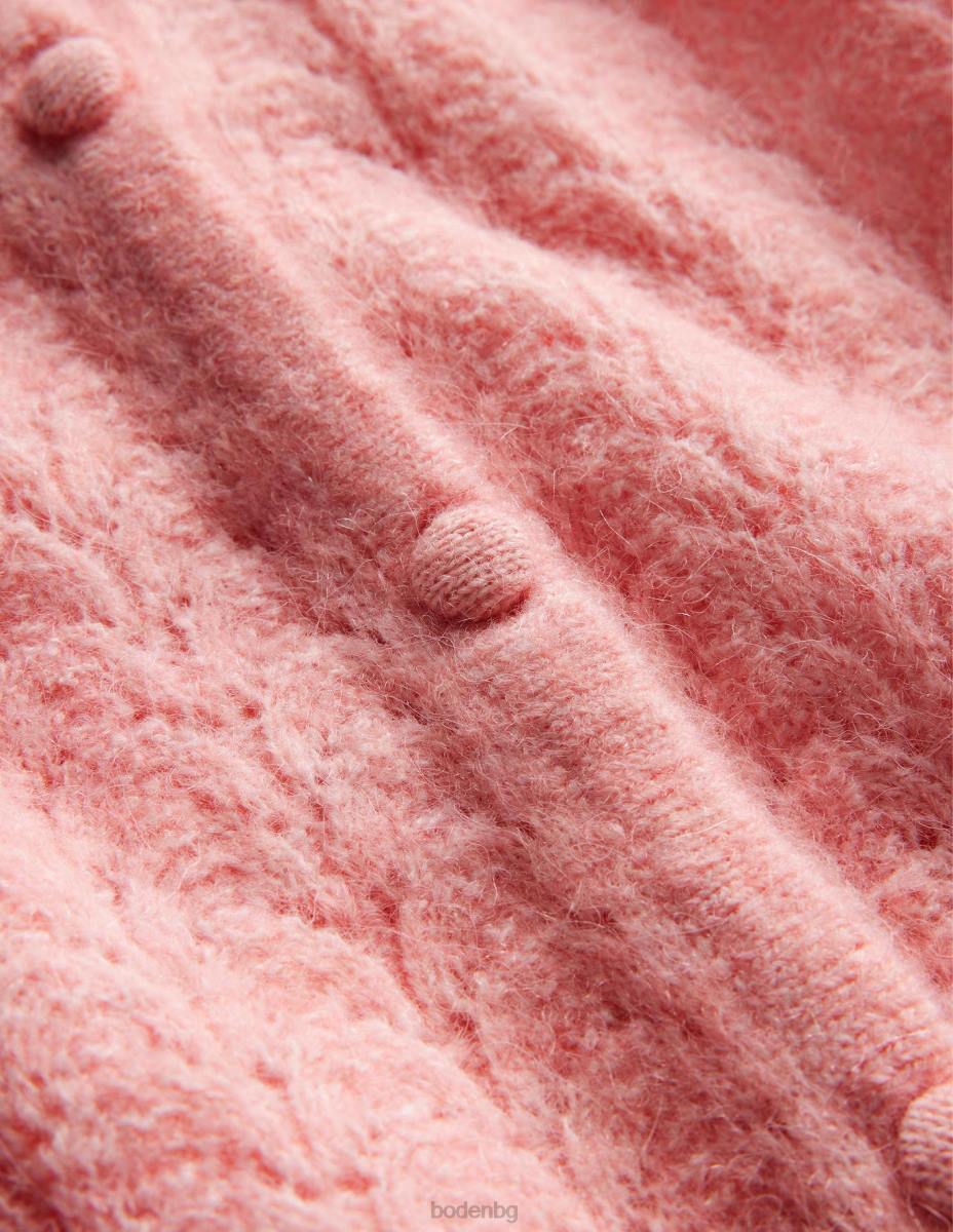 облекло Boden жилетка с дълъг ръкав Pointelle георгина розова Жени LL681267