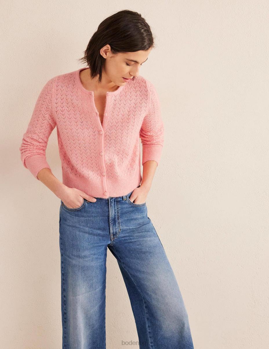 облекло Boden жилетка с дълъг ръкав Pointelle георгина розова Жени LL681267