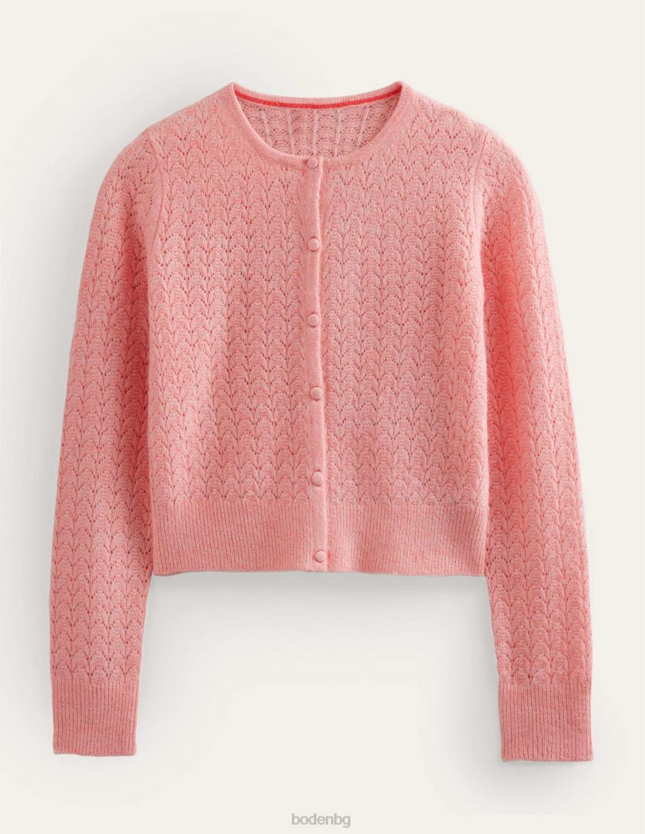 облекло Boden жилетка с дълъг ръкав Pointelle георгина розова Жени LL681267