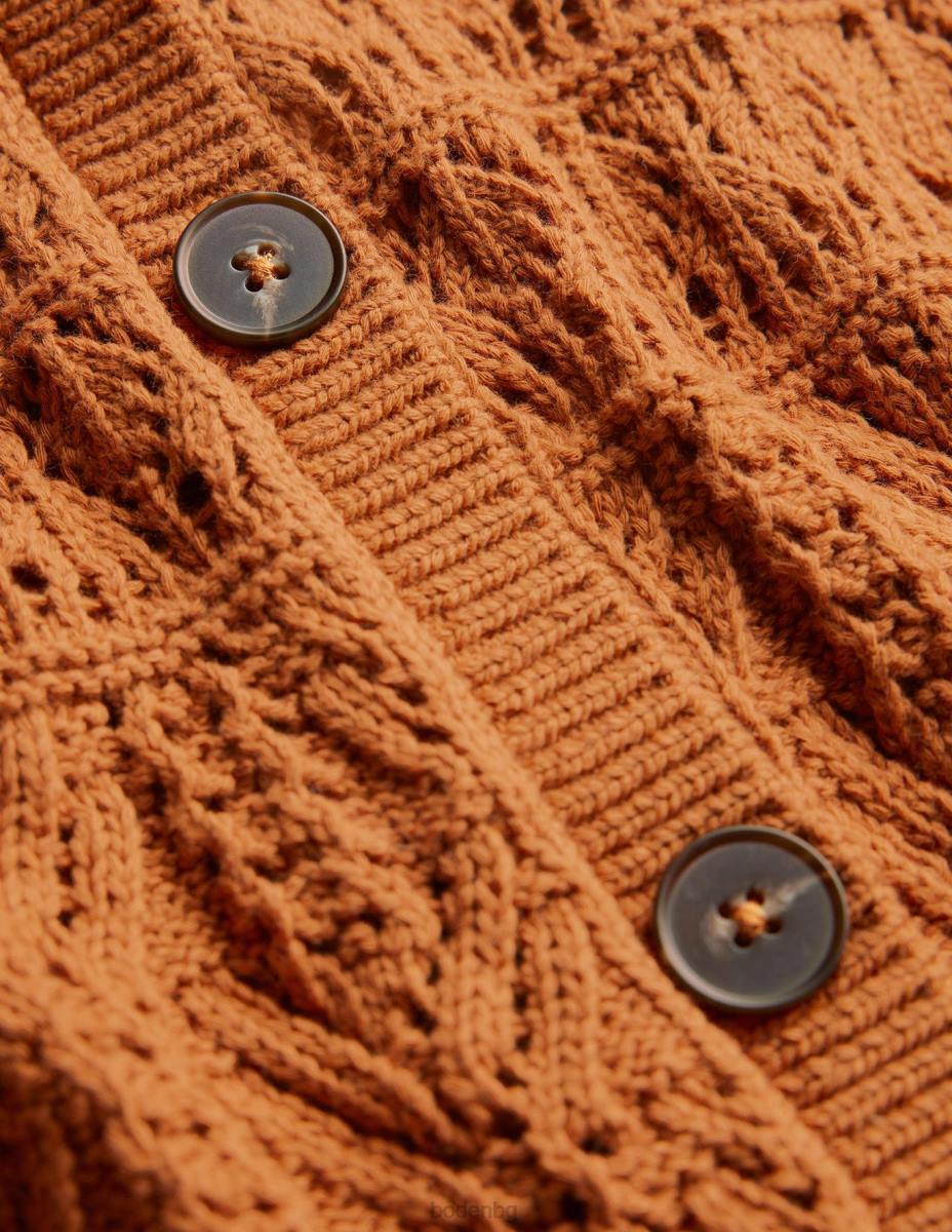 облекло Boden памучна жилетка Pointelle клен Жени LL682220