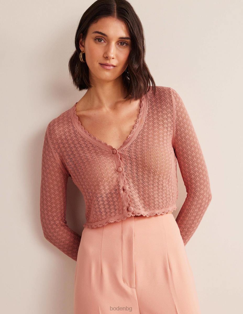 облекло Boden изрязана жилетка тип pointelle розово розово Жени LL681282