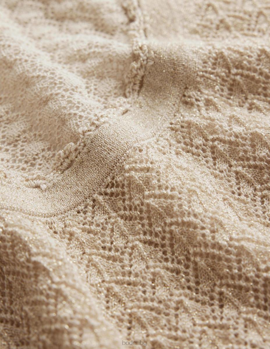 облекло Boden pointelle плетен резервоар златен блясък Жени LL681896