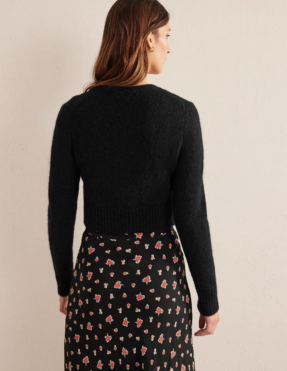 облекло Boden пухкава жилетка с v-образно деколте черен Жени LL681609