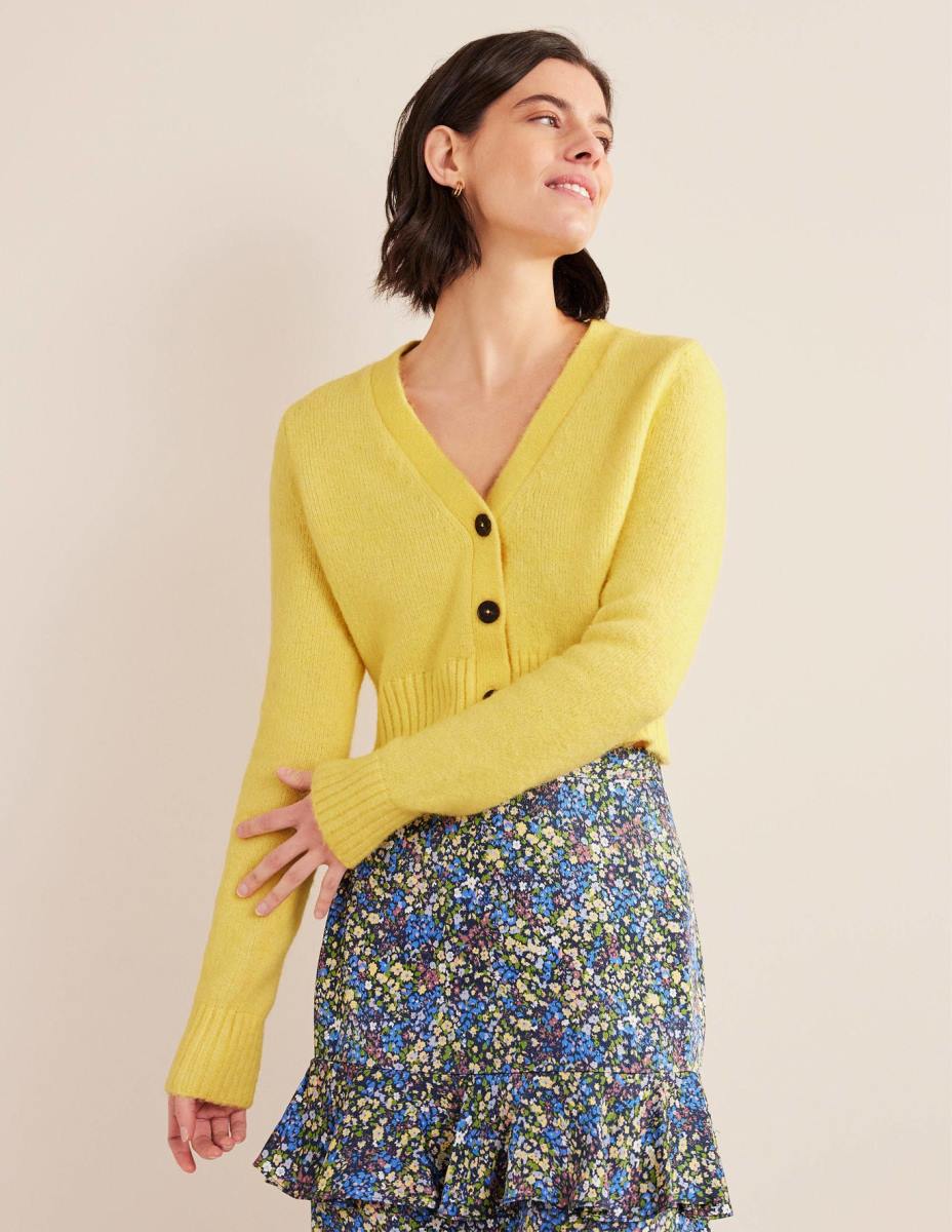 облекло Boden пухкава жилетка с v-образно деколте земна пчела Жени LL681673