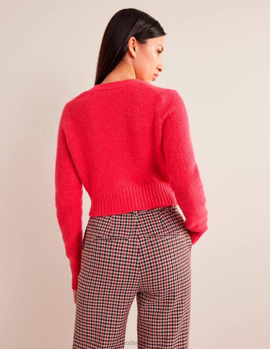 облекло Boden пухкава жилетка с v-образно деколте виртуално розово Жени LL681756