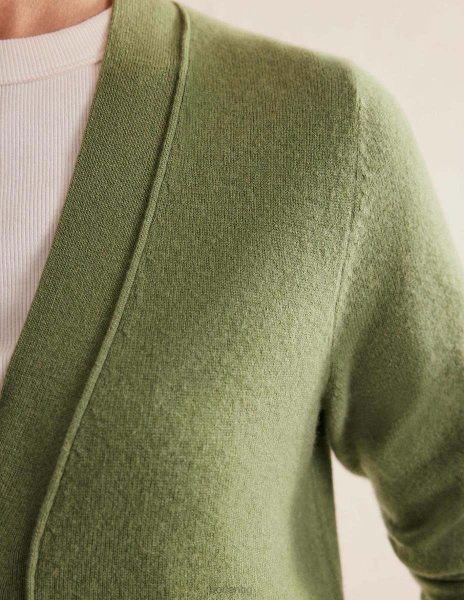 облекло Boden кашмирена жилетка с v-образно деколте каменно зелено Жени LL681838