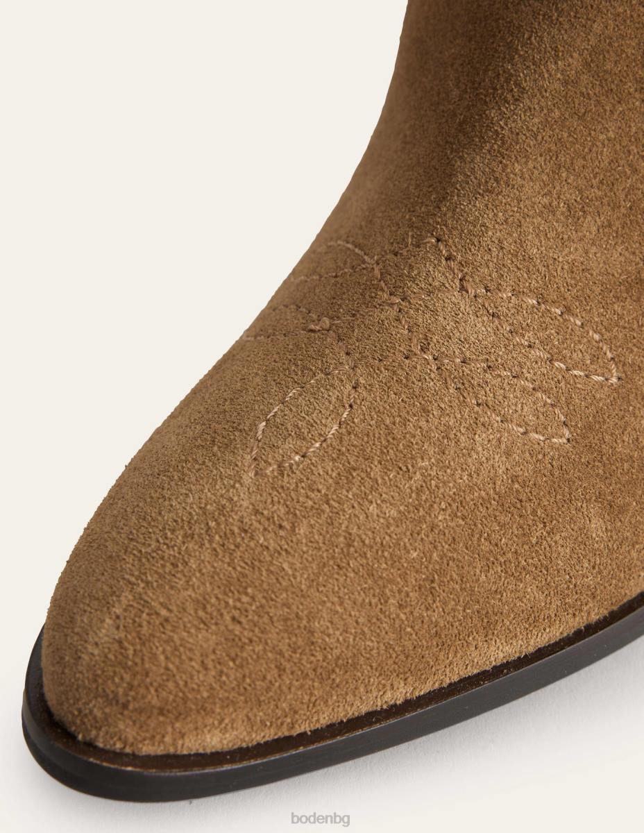 обувки Boden западни боти до глезена кравешки велур мусковадо Жени LL682302