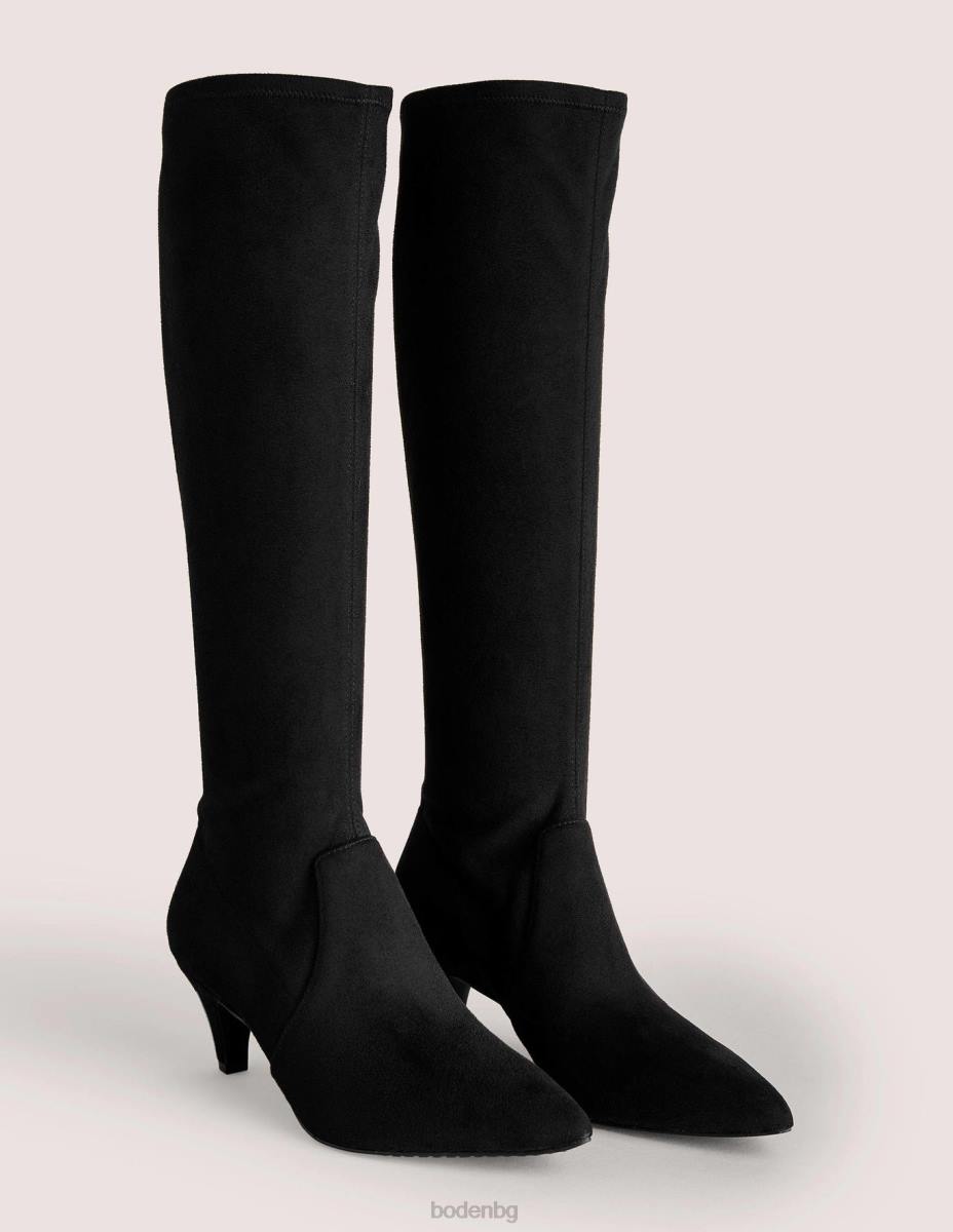 обувки Boden еластична ботуша с котешки ток черен Жени LL682303