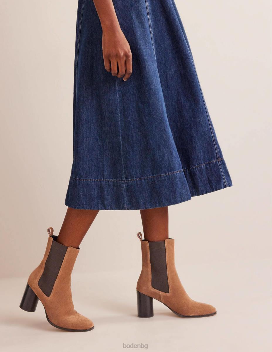 обувки Boden ботуши челси с ток Златисто кафяво Жени LL68727