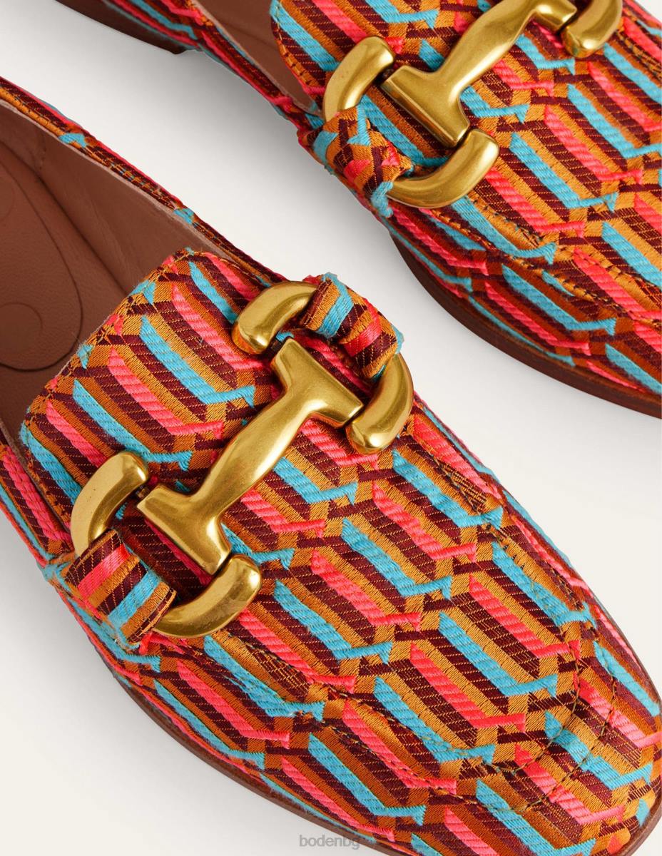 обувки Boden жакардови мокасини с фризове геотъкан текстил Жени LL682296