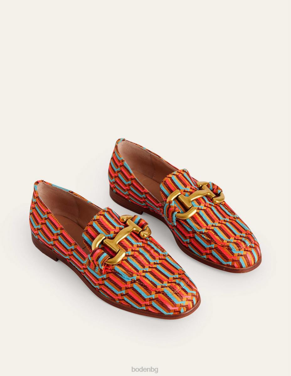 обувки Boden жакардови мокасини с фризове геотъкан текстил Жени LL682296