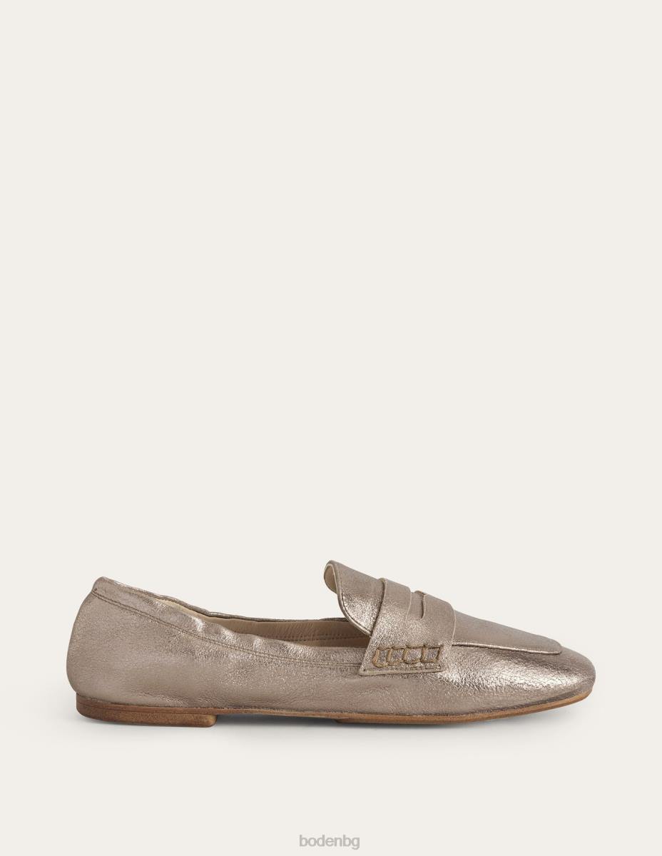 обувки Boden мокасини с гъвкава подметка злато Жени LL682338