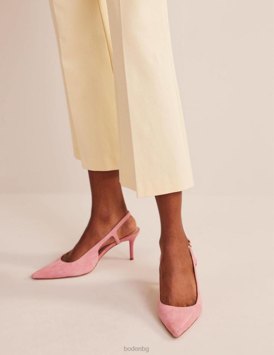 обувки Boden изрязани задни пети руж детски велур Жени LL68721