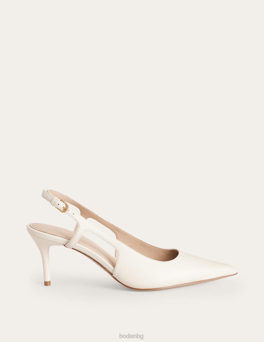 обувки Boden изрязани задни пети мръсно бяла изтъркана кожа Жени LL68723