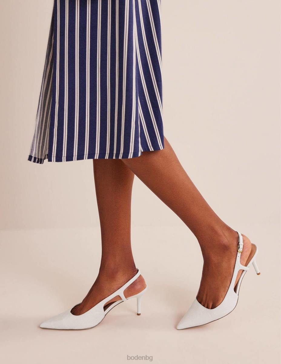 обувки Boden изрязани задни пети мръсно бяла изтъркана кожа Жени LL68723