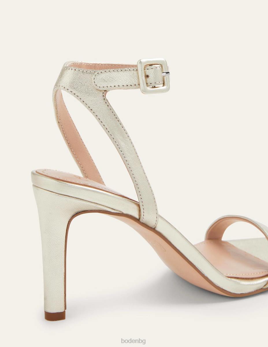 обувки Boden сандали с каишка на ток бледо златен металик Жени LL682345