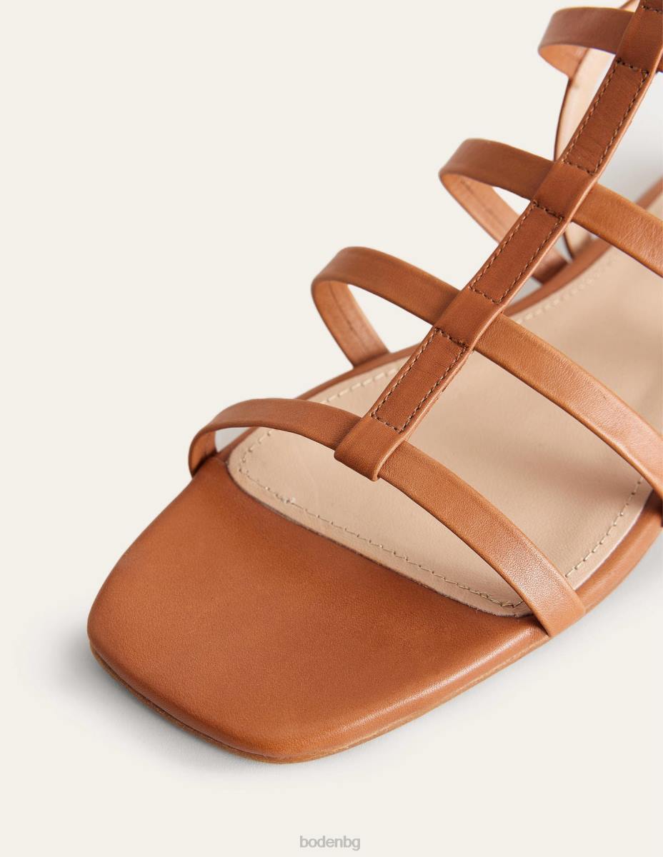 обувки Boden кожени гладиаторски сандали тен Жени LL68689