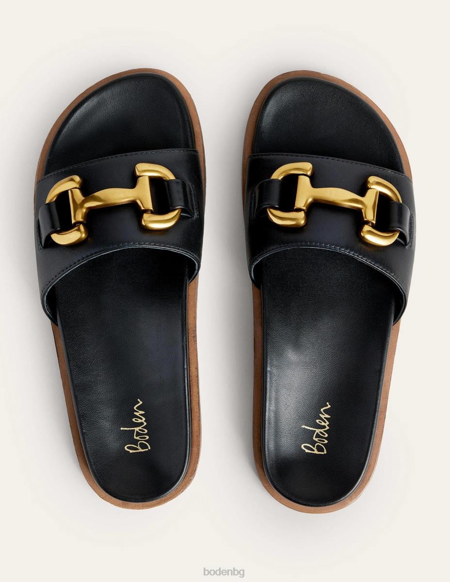 обувки Boden плъзгащи се сандали с ирис черен Жени LL68690