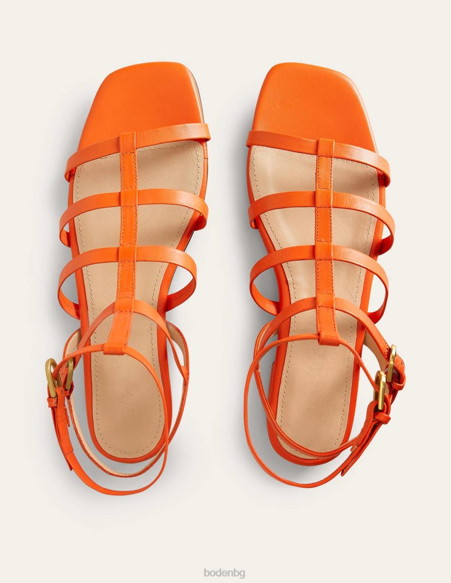 обувки Boden кожени гладиаторски сандали червен портокал Жени LL68697
