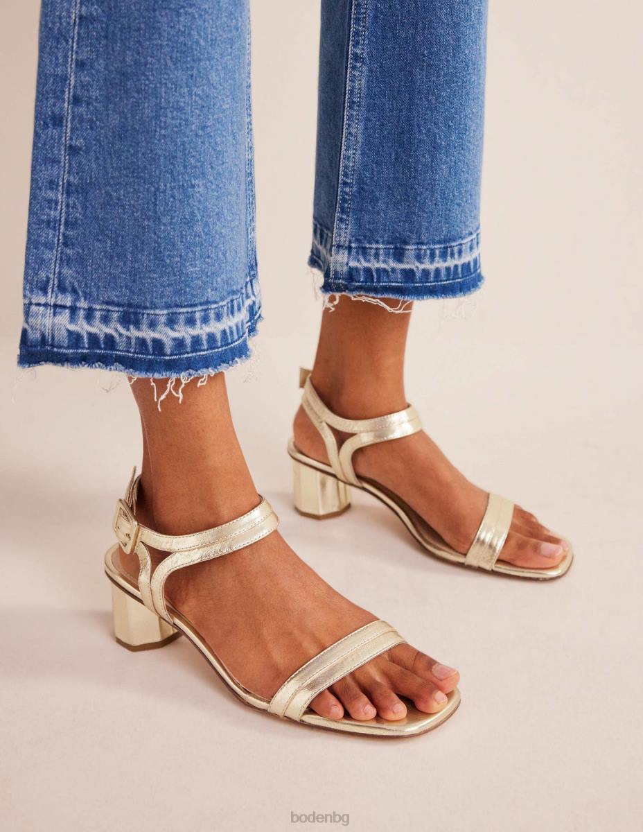 обувки Boden сандали с блок ток злато Жени LL68705