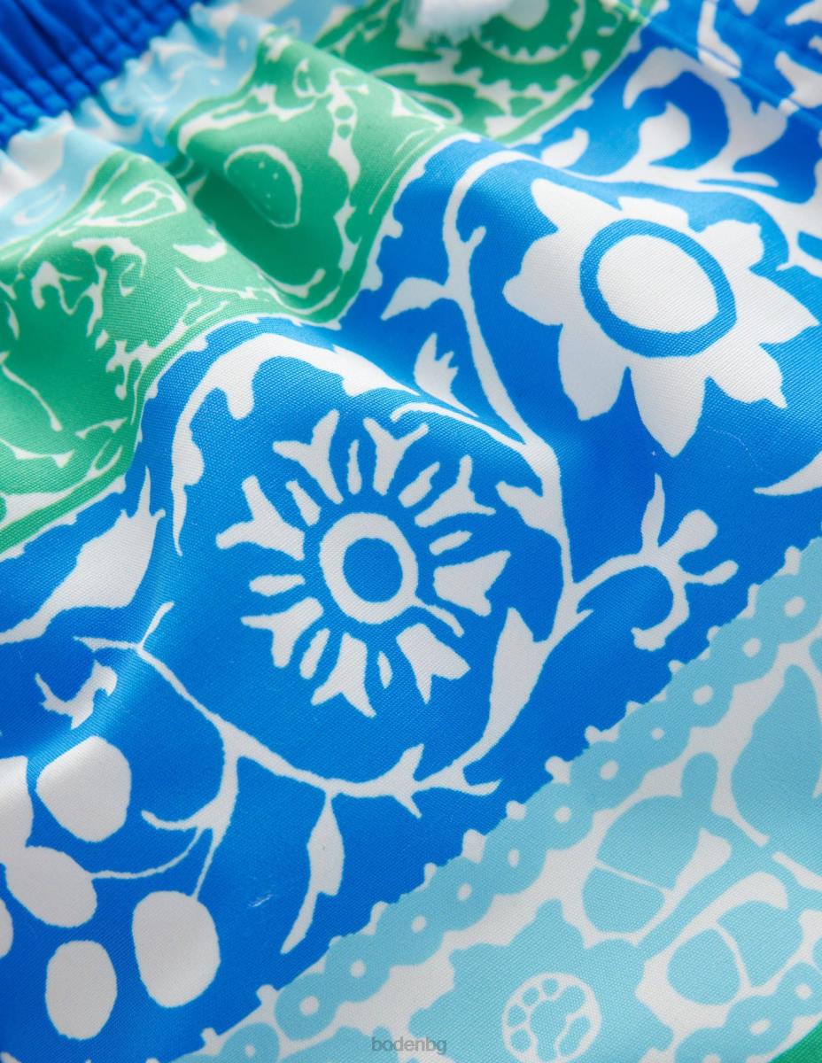 облекло Boden бански шорти многоцветна ивица бебе LL683405