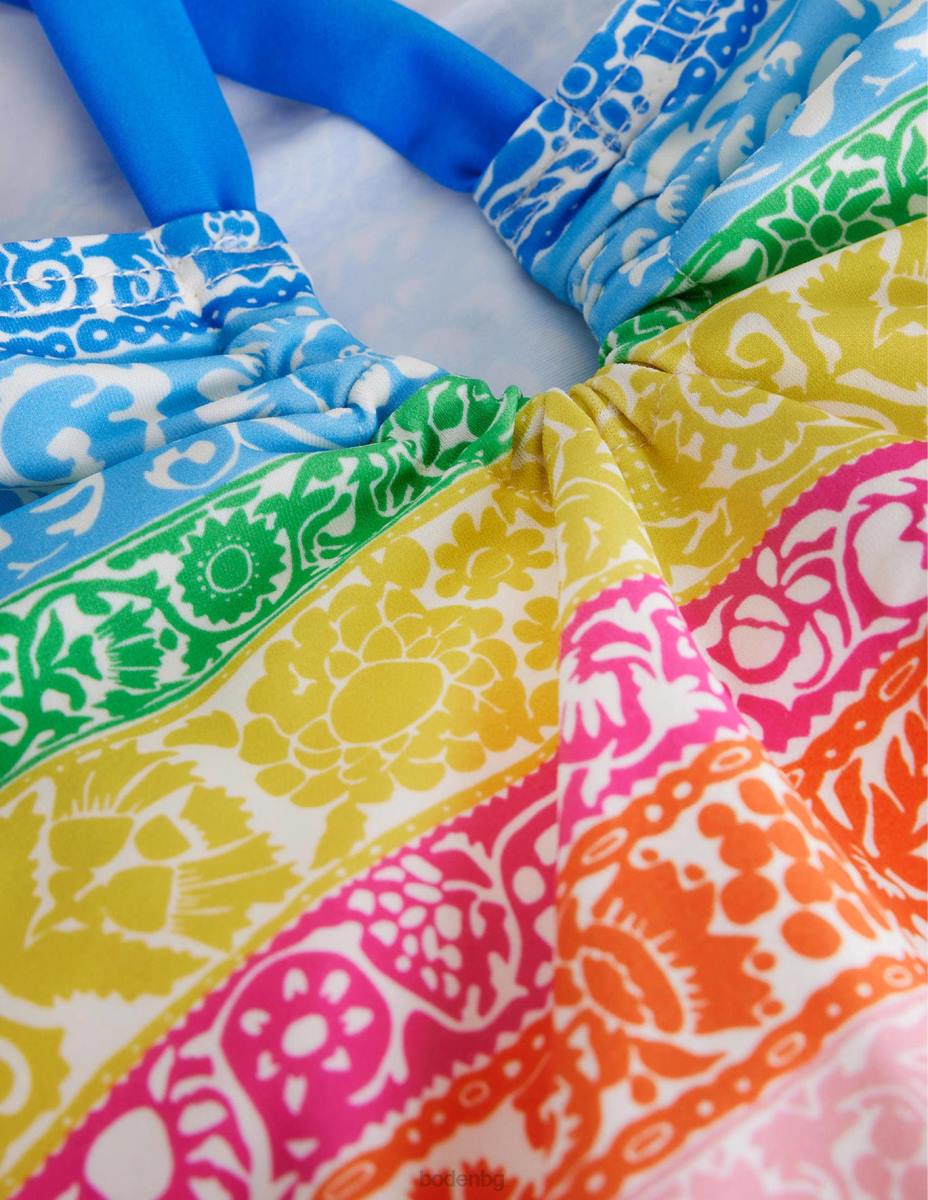 облекло Boden бански с примка назад слонова кост и много тапети бебе LL683457