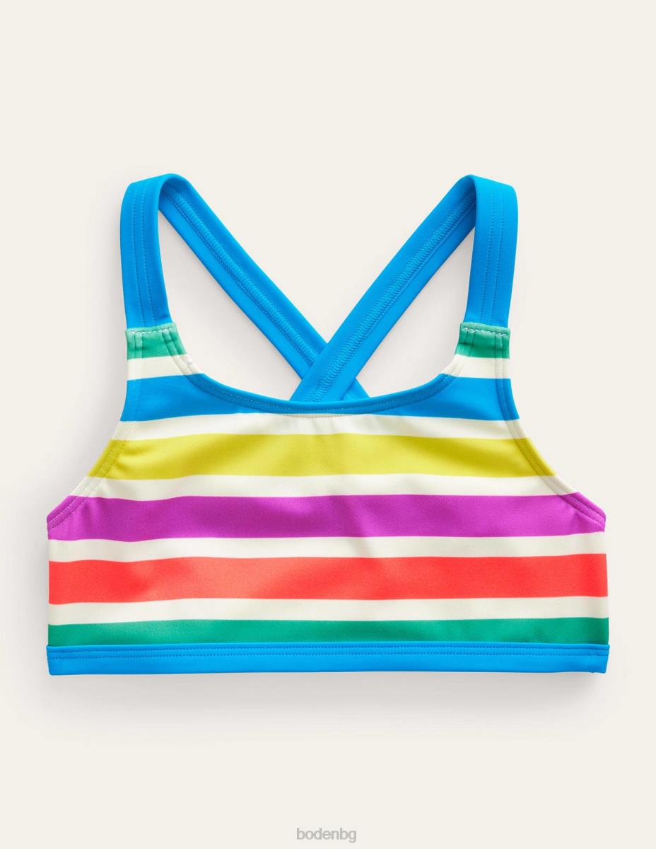 облекло Boden горна част на бикини с кръстосана задна част ивица за пътуване през деня бебе LL68442