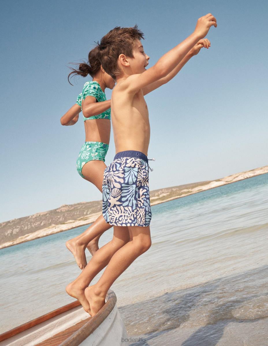 облекло Boden бански шорти десен коралов риф бебе LL68452