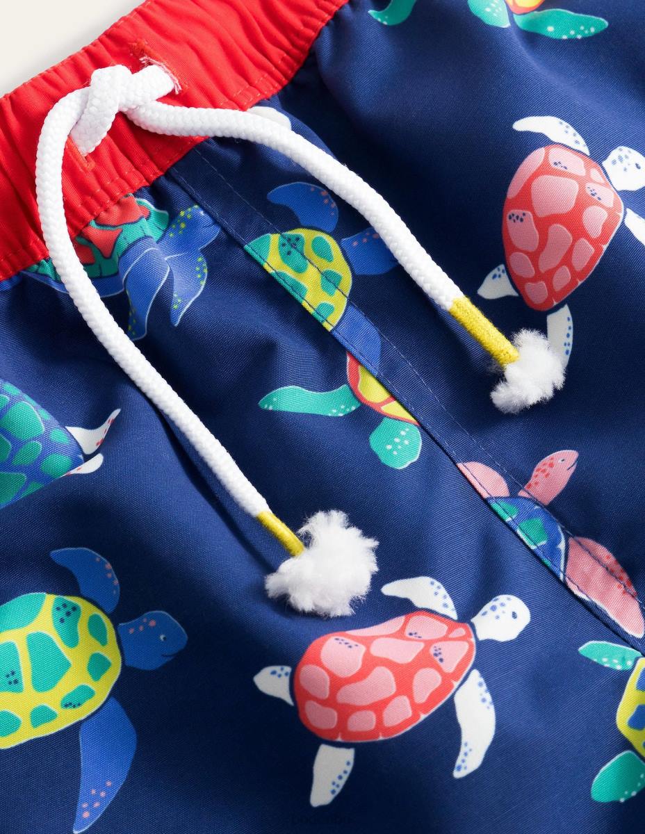 облекло Boden бански шорти десен борд костенурки бебе LL68462