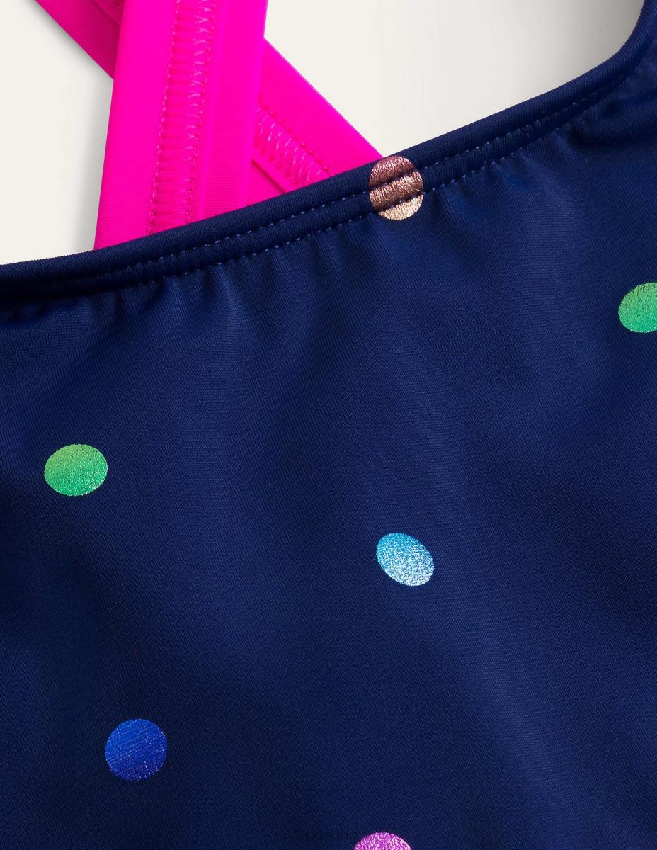 облекло Boden горна част на бикини с кръстосана задна част дъга фолио конфети място бебе LL68466