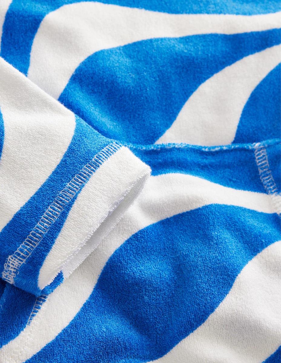 облекло Boden шарена хавлиена плажна рокля кабана сини вълни бебе LL68471