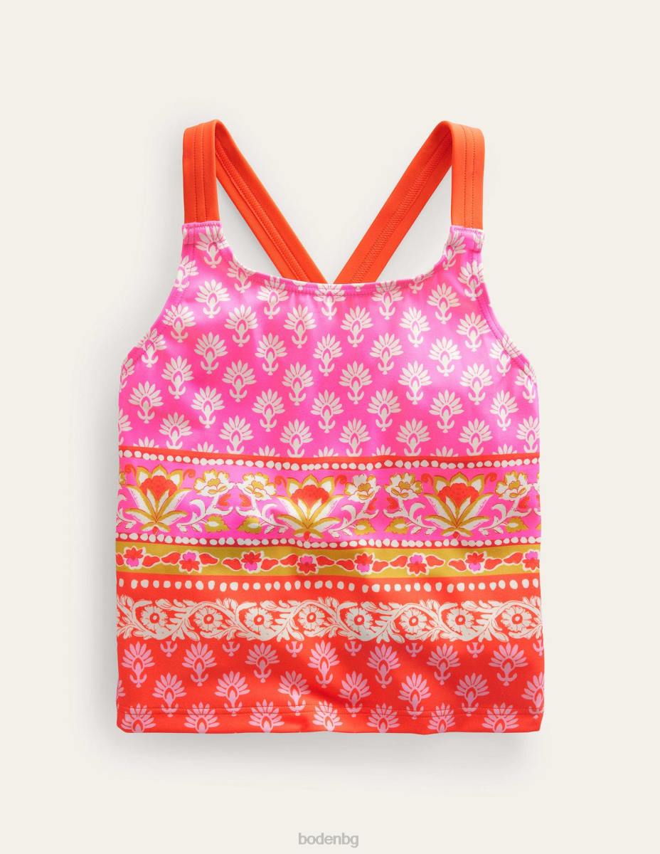 облекло Boden горнище на потници с кръстосана задна част фойерверк дървен блок бебе LL68475